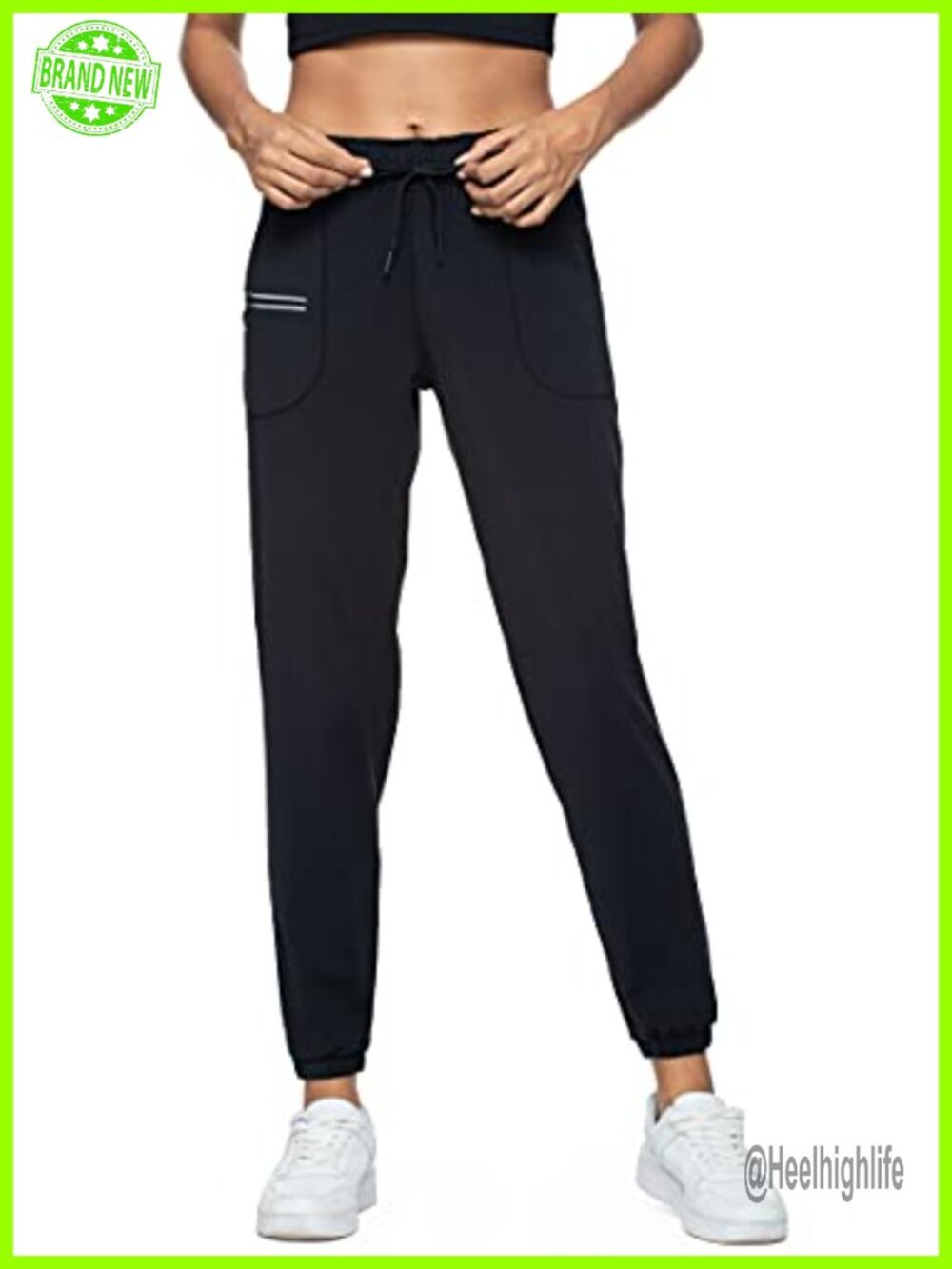 Women's Joggers with Pockets Elastic Waist Workout Gym Pants Stretchy